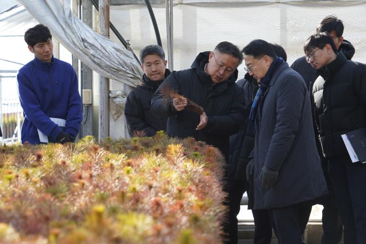 김인호 산림청장, ‘봄철 나무심기 대비 국유양묘장 점검 실시’